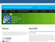 Tablet Screenshot of houstonrheumatologyallergy.com